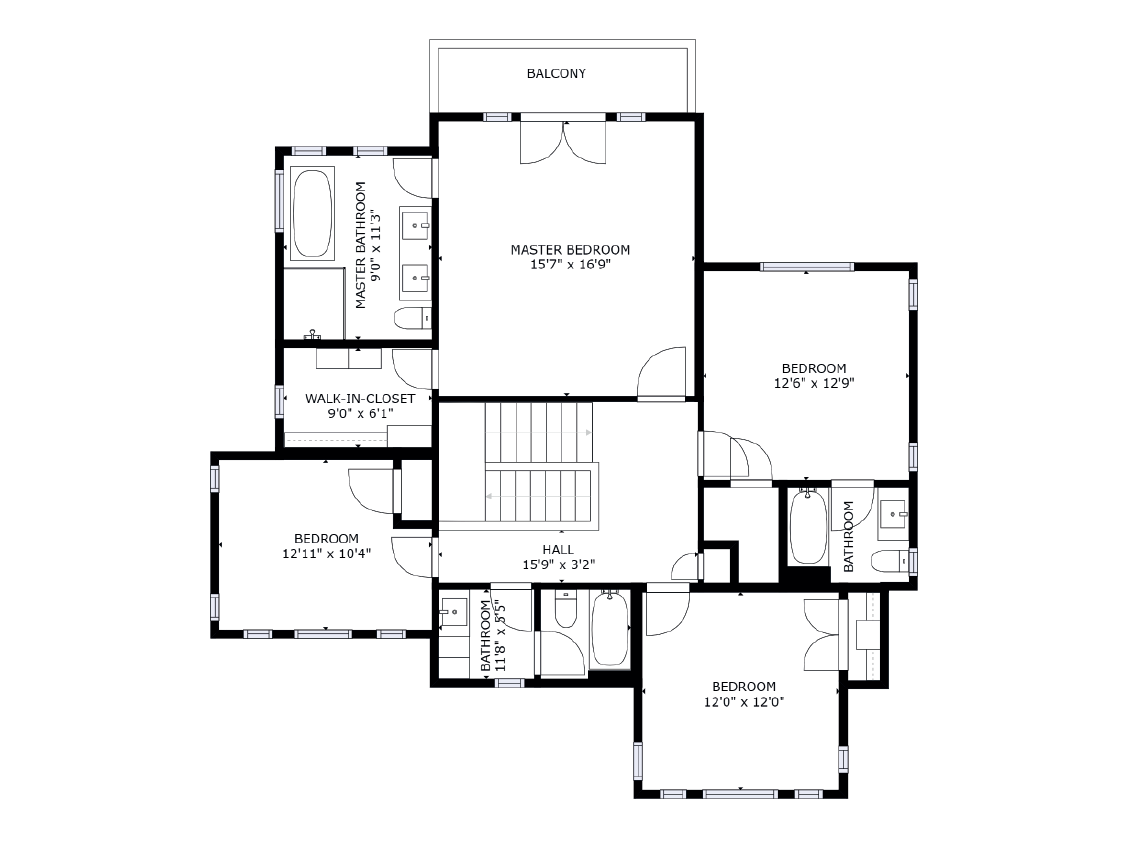 2D floor plan layout